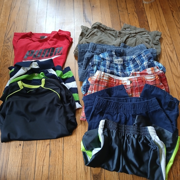 Assorted Other - Youth Boys - 9pc Assorted Shorts and Tshirt Bundle. Size Large (10-12)